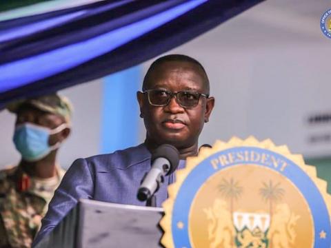 President Bio speaking in Port Loko President Bio speaking in Port Loko