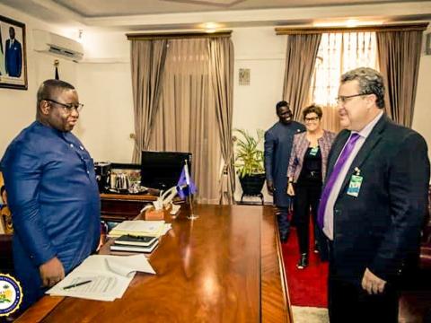 President Bio with the World Bank Country Director President Bio with the World Bank Country Director
