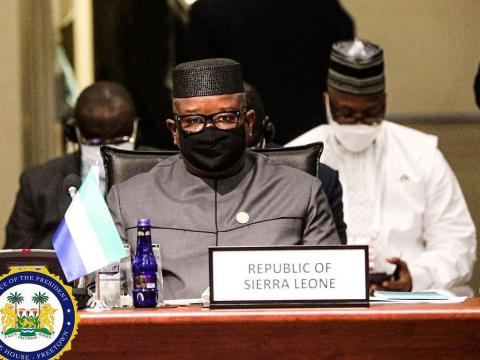 President Julius Maada Bio, at the summit, Turkey. President Julius Maada Bio, at the summit, Turkey.