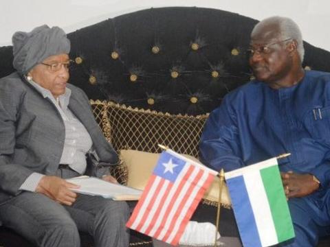 Presidents Ernest Koroma (Koroma) Ellen Johnson-Sirleaf (Liberia) Presidents Ernest Koroma (Koroma) Ellen Johnson-Sirleaf (Liberia)