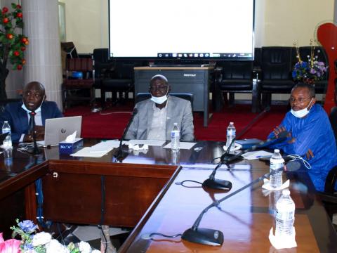 Prof. Gbakima and other officials at the validation work of the Student Loan scheme Prof. Gbakima and other officials at the validation work of the Student Loan scheme