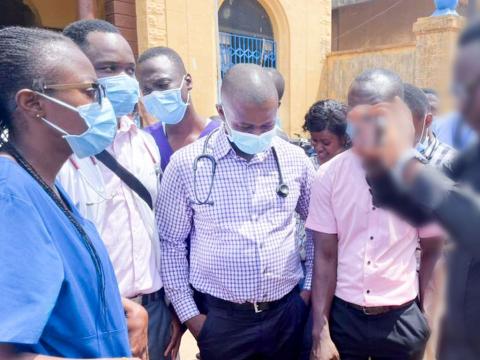 Protesting doctors Protesting doctors