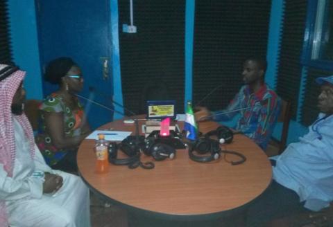 A radio discussion programme in progress A radio discussion programme in progress