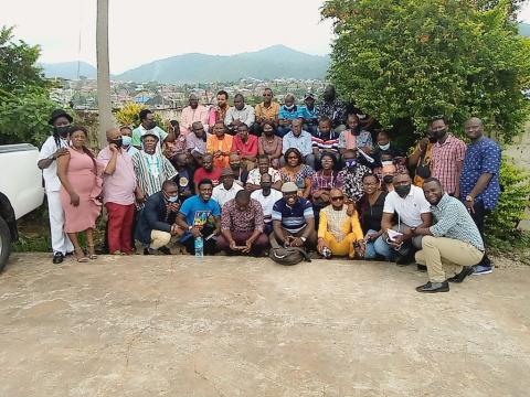 Broadcasters at CoMNet training Broadcasters at CoMNet training