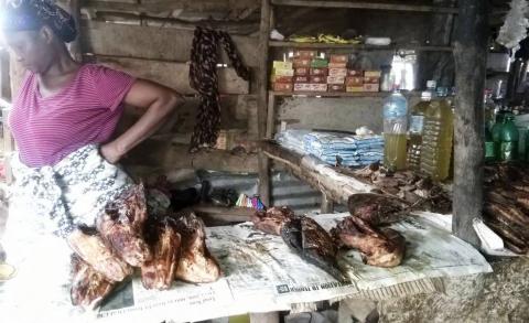 Ramatu, an unhappy fishmonger in Makeni Ramatu, an unhappy fishmonger in Makeni