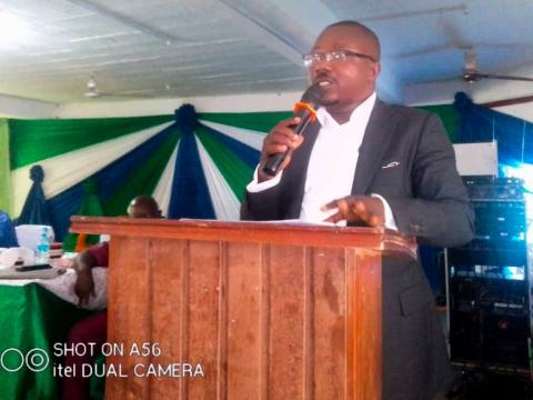 Registrar John Juana addressing the lecturers Registrar John Juana addressing the lecturers