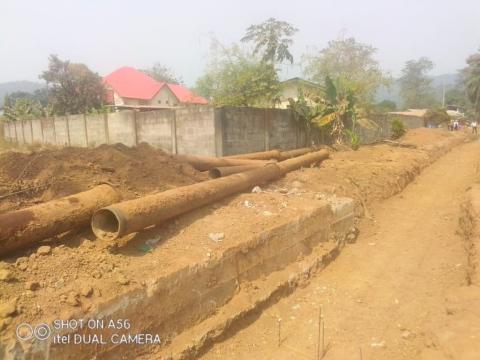 SALWACO water pipes removed by Pavi-Fort. SALWACO water pipes removed by Pavi-Fort.