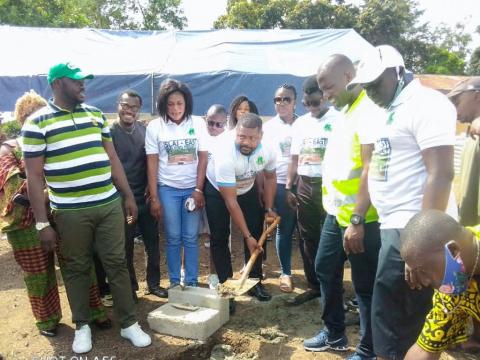SLAJ president Nasrallah officially turns sod for construction of SLAJ Kenema office SLAJ president Nasrallah officially turns sod for construction of SLAJ Kenema office