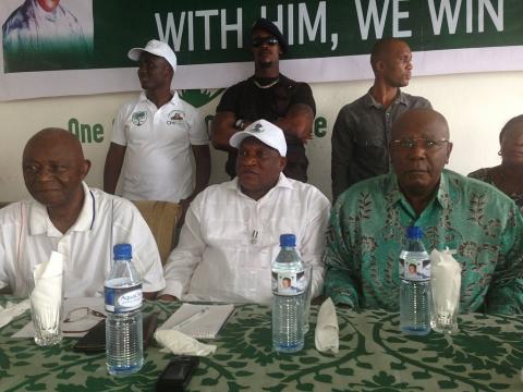 Allie Bangura flanked by Ahmad Tejan Kabbah and Solomon Berewa Allie Bangura flanked by Ahmad Tejan Kabbah and Solomon Berewa