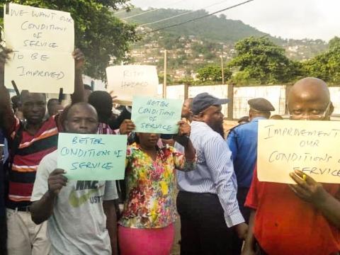 Striking workers Striking workers