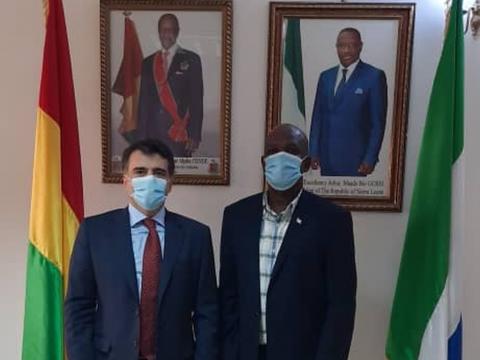 Sierra Leone and Spanish ambassadors to Guinea Sierra Leone and Spanish ambassadors to Guinea
