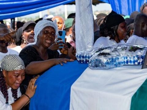 Funeral of members of the security forces killed during the attempted coup