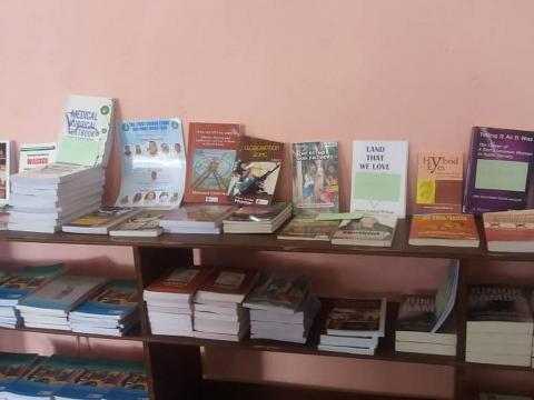 Some of the books at the book fair Some of the books at the book fair