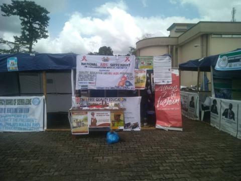 Some of the booths at the Bo Heal Sierra Leone trade fair Some of the booths at the Bo Heal Sierra Leone trade fair