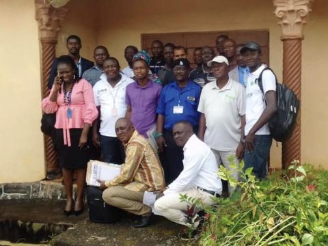 Stakeholders after the meeting on human trafficking in Kono Stakeholders after the meeting on human trafficking in Kono