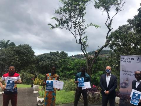 The Chevening awardees pose with UK High Commissioner The Chevening awardees pose with UK High Commissioner