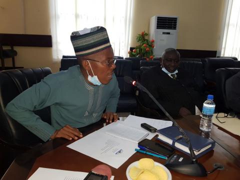 Turad Senesie, Deputy Minister of Technical and Higher Education addressing the stakeholders Turad Senesie, Deputy Minister of Technical and Higher Education addressing the stakeholders