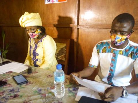 Turay (R) and Executive Director Conteh (L) Turay (R) and Executive Director Conteh (L)