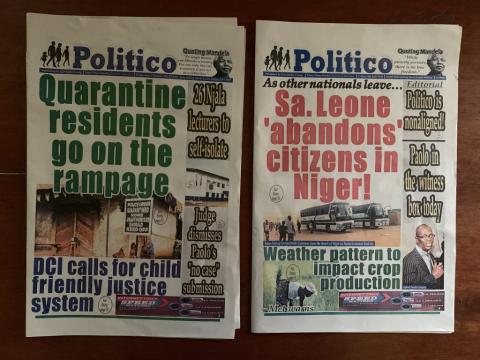Two most recent copies of Politico Newspaper Two most recent copies of Politico Newspaper