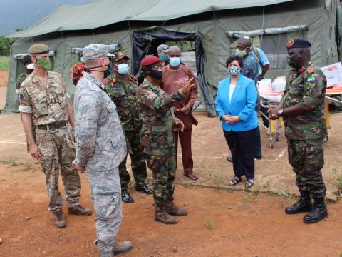 US Ambassador Brewer with troops US Ambassador Brewer with troops