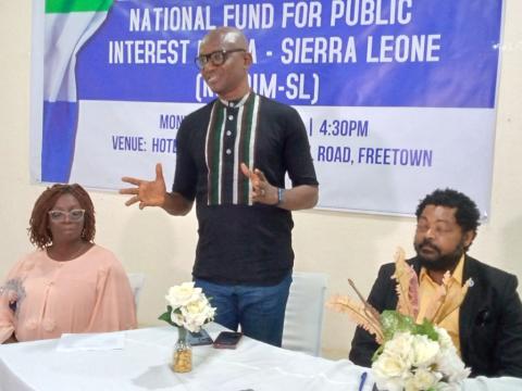 Umaru Fofana launching the Fund Umaru Fofana launching the Fund
