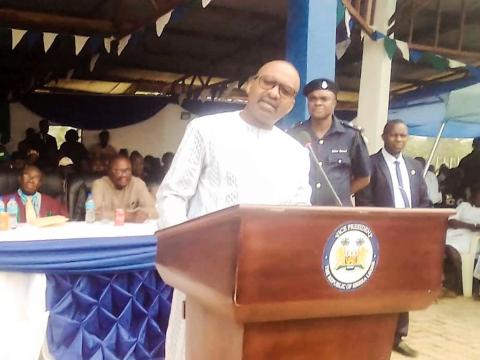VP Jalloh during the matriculation ceremony in Kenema VP Jalloh during the matriculation ceremony in Kenema